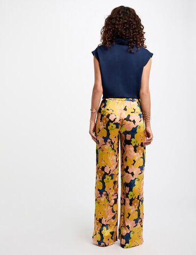 Blusa sin mangas azul petróleo mujer