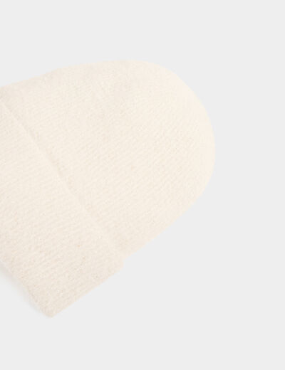 Gorro marfil mujer