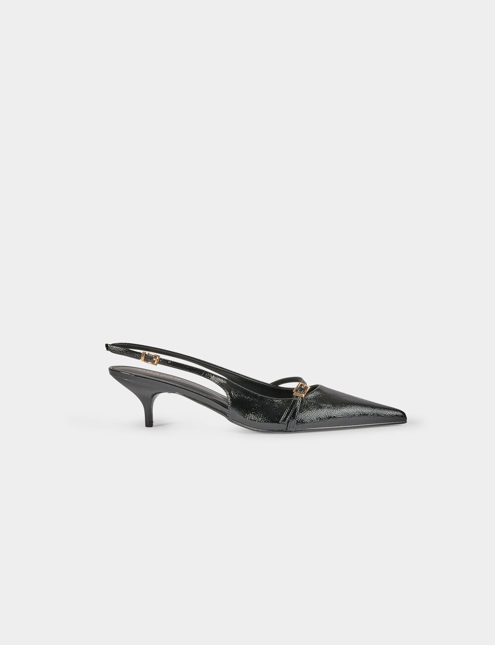 Zapato slingback negro mujer