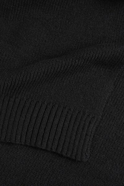 Bufunda de punto con botones negro mujer