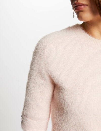 Jersey manga corta rosa mujer