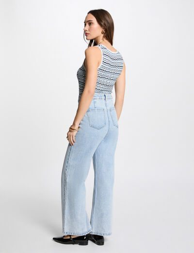Top punto sin mangas multicolor mujer