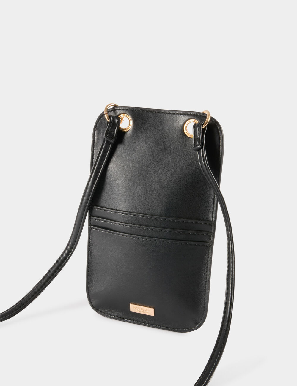 Bolso con hebilla coraz&oacute;n negro mujer