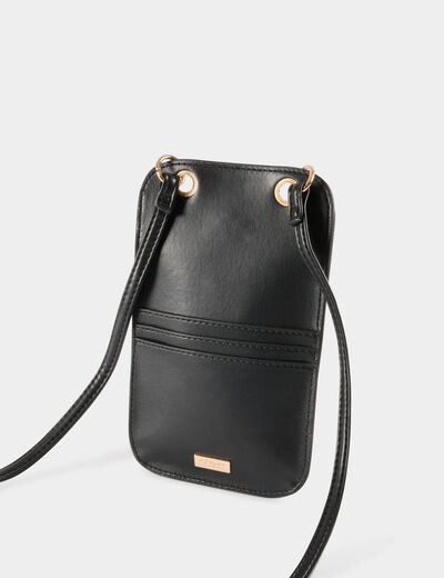Bolso con hebilla coraz&oacute;n negro mujer