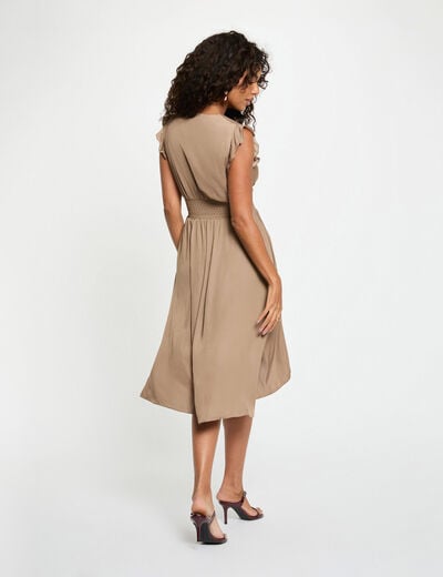 Vestido recto holgado sin mangas topo mujer