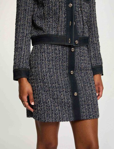 Falda corta ajustada multicolor mujer