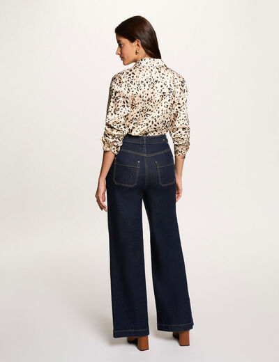 Camisa entallada multicolor mujer