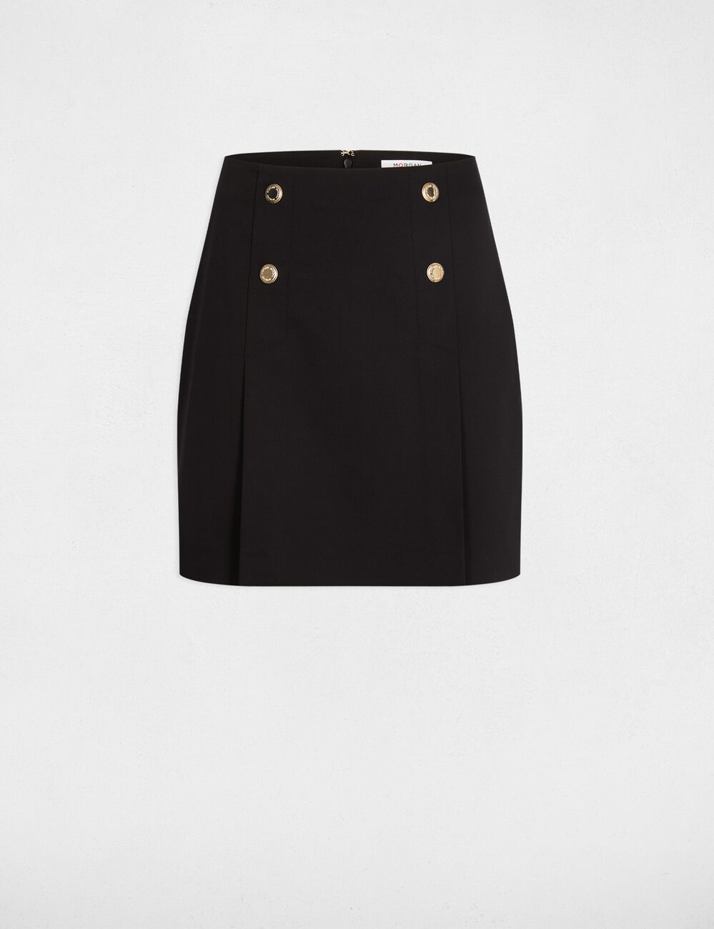 Falda corta ajustada negro mujer
