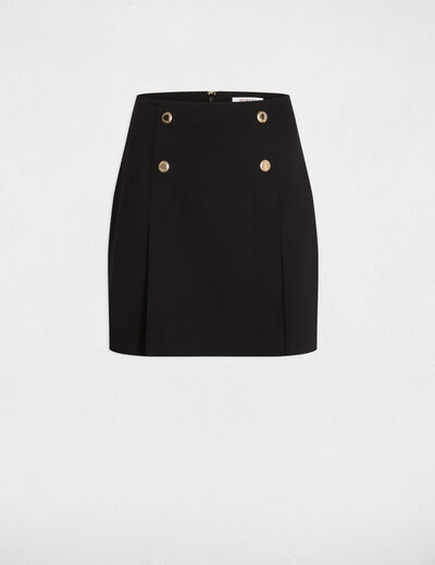 Falda corta ajustada negro mujer