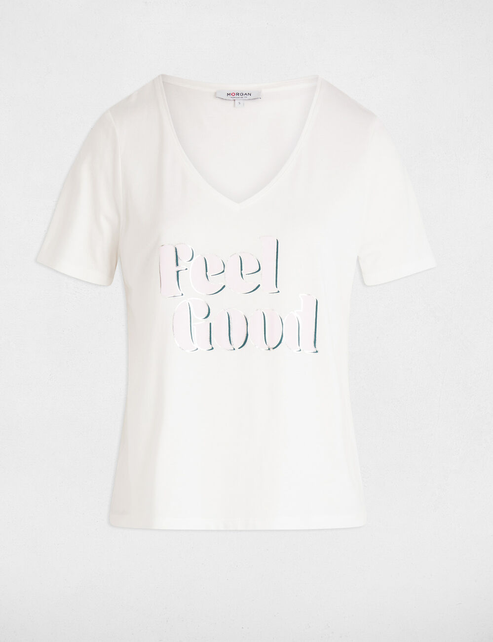 Camiseta con inscripción blanco mujer