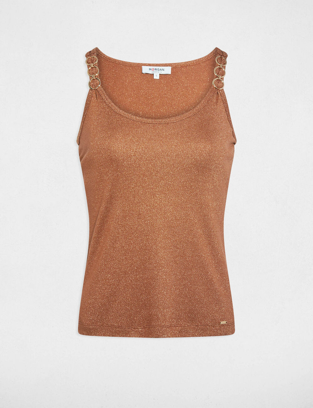 Top con tirantes finos c&aacute;mel mujer