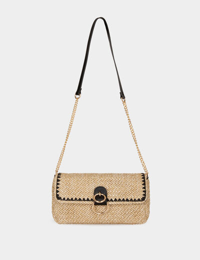 Bolso trenzado arena mujer