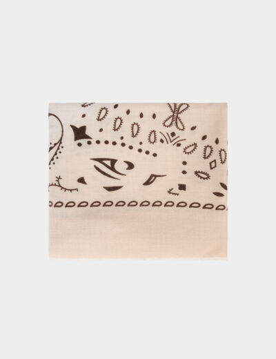 Bufanda fina beige mujer