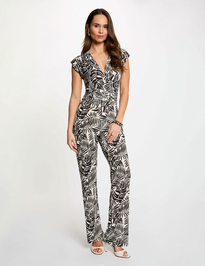 Mono ajustado con escote multicolor mujer