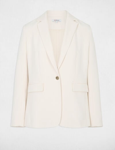 Chaqueta sin mangas creme mujer