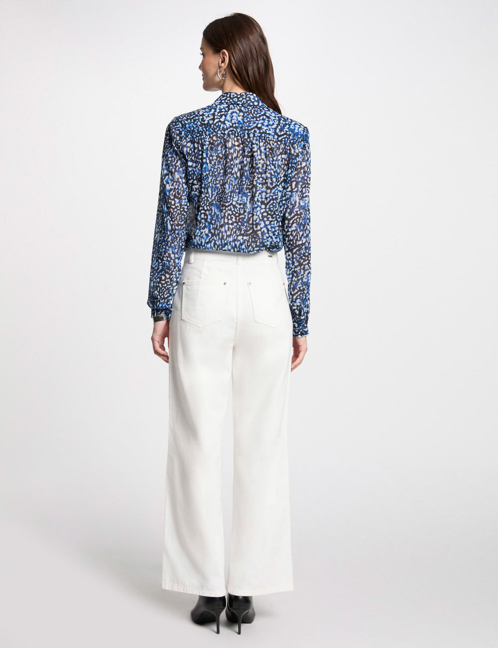 Camisa manga larga multicolor mujer