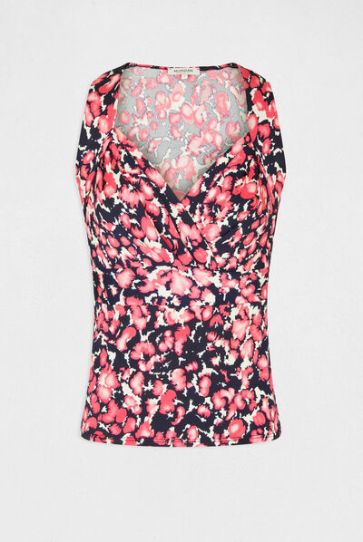 Top tirantes anchos estampado multicolor mujer