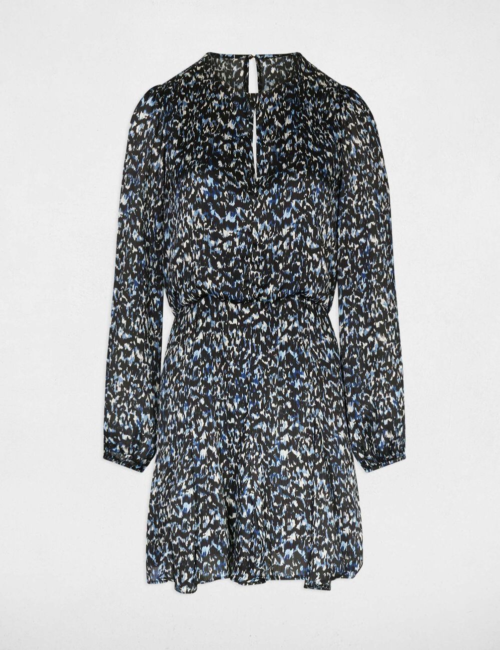 Vestido corto estampado multicolor mujer