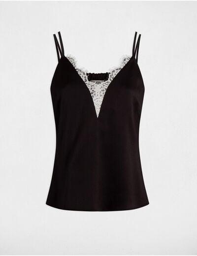 Top tirantes finos negro mujer