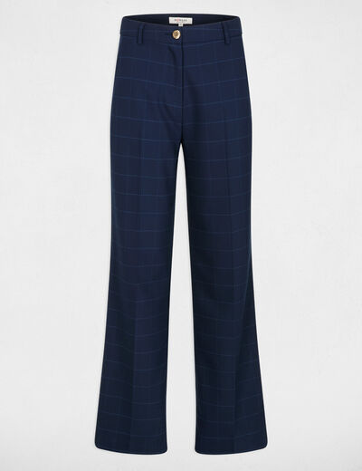 Pantal&oacute;n de tiro alto azul marino mujer