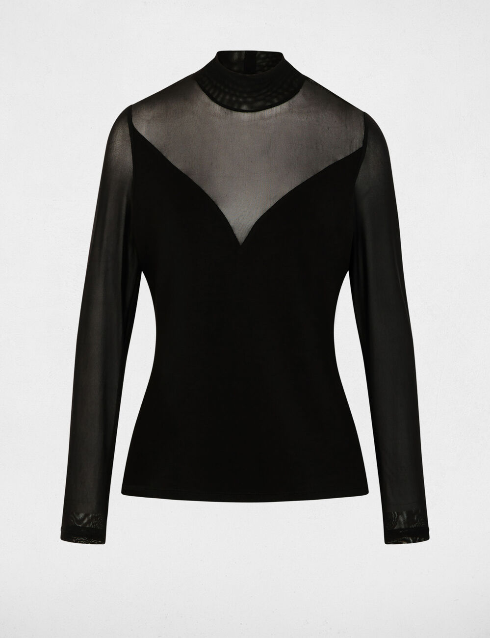 Camiseta manga larga negro mujer