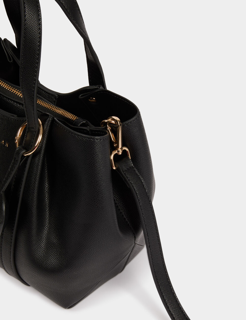 Bolso tote de piel sint&eacute;tica negro mujer