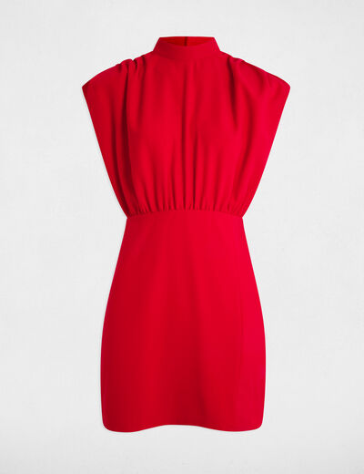 Vestido corto ajustado rojo mujer