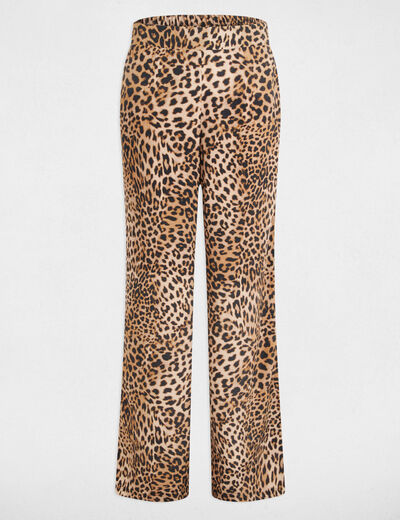 Pantalón pernera ancha multicolor mujer