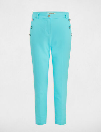 Pantalón cigarette azul cielo mujer