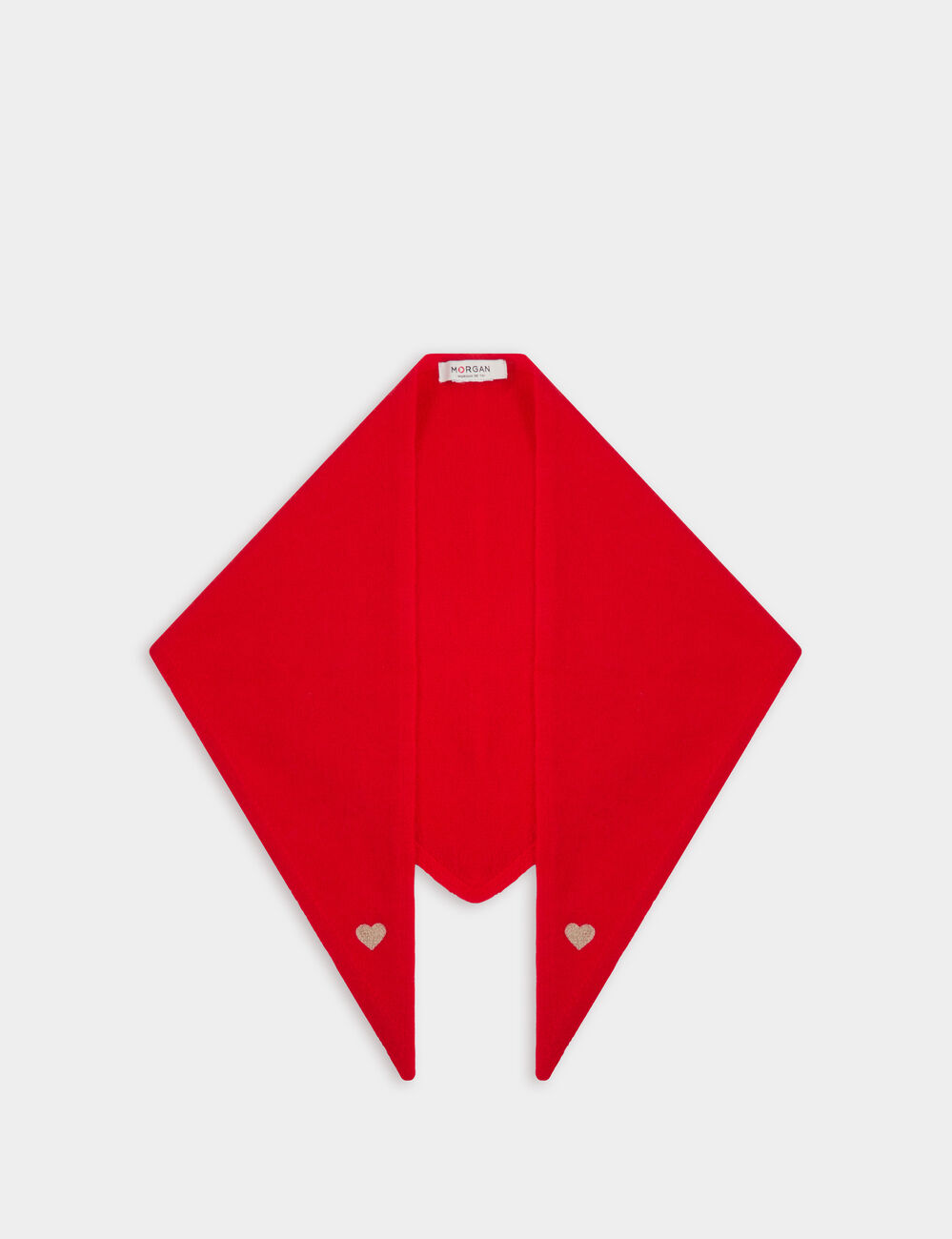 Bufanda bordada rojo mujer