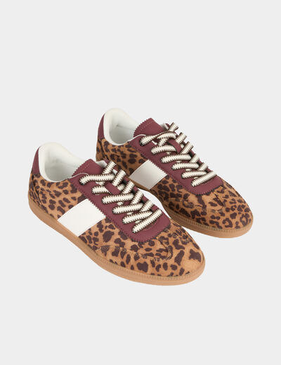 Zapatillas de piel sint&eacute;tica leopardo multicolor mujer