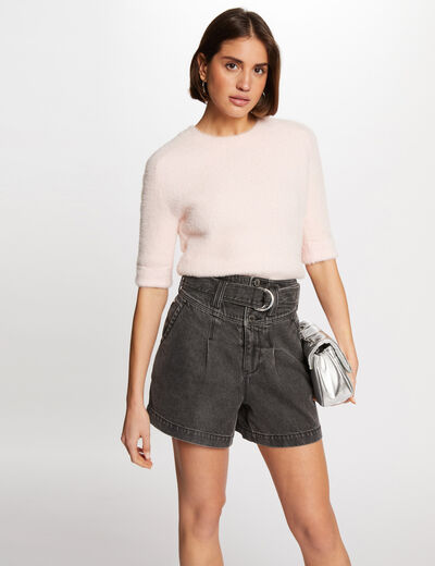 Jersey manga corta rosa mujer