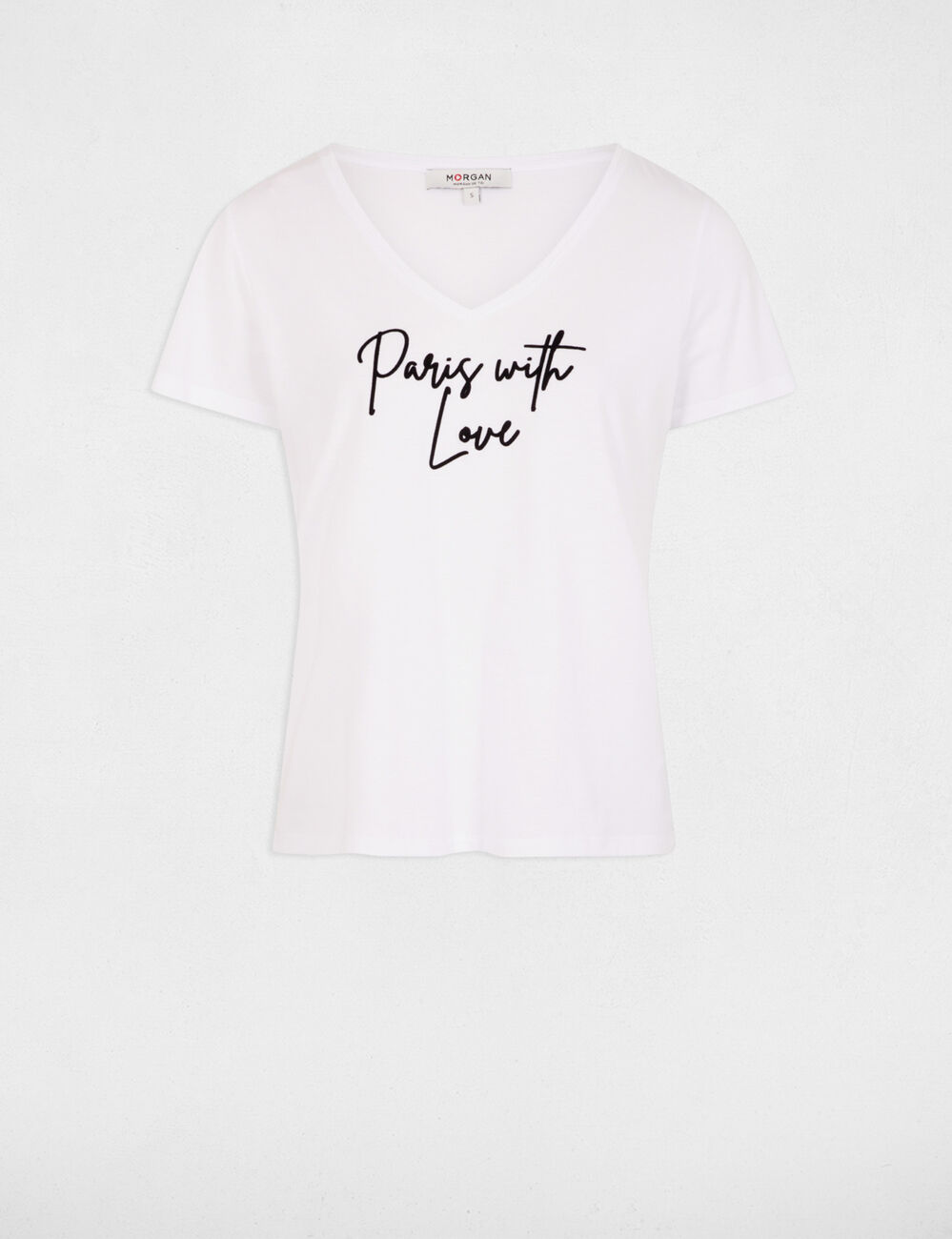 Camiseta con mensaje blanco mujer
