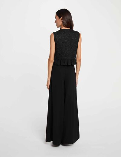 Camisa sin mangas negro mujer