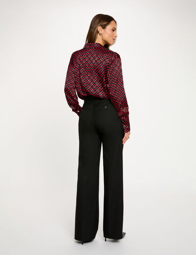 Camisa con cuello vuelto multicolor mujer