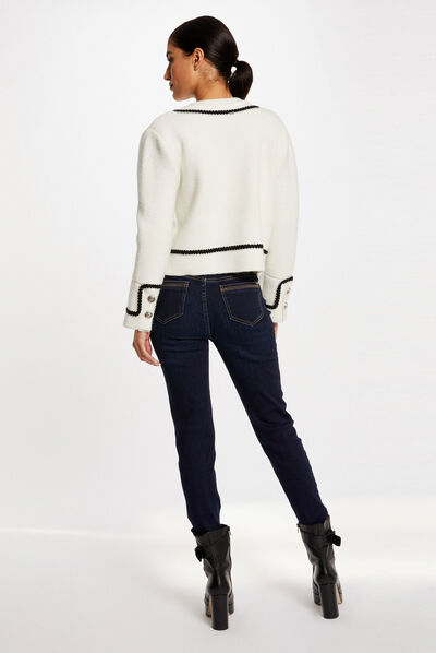 Vaquero slim talle alto vaquero sin tratar mujer
