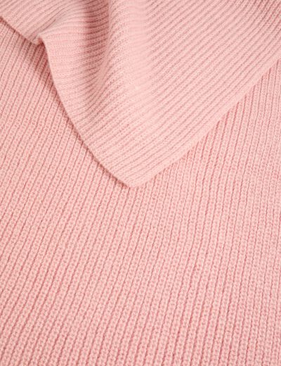 Bufanda de punto rosado polvoriento mujer