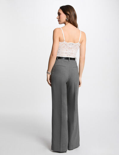 Top con tirantes finos marfil mujer