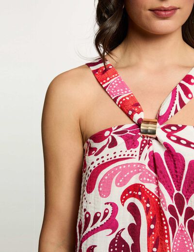 Top de cuello alto multicolor mujer