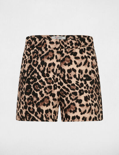 Short pernera ancha estampado multicolor mujer