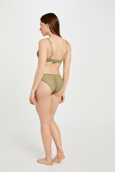Sujetador suave verde caqui mujer