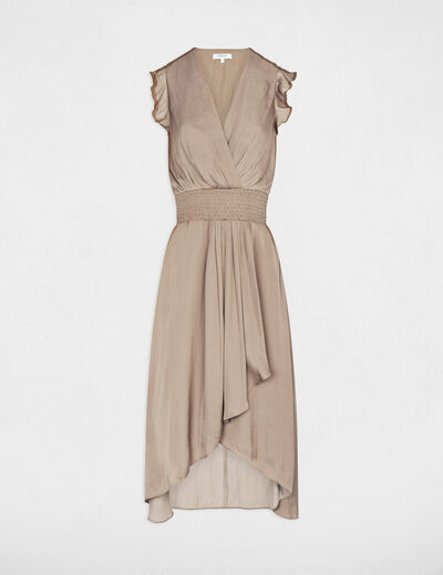 Vestido recto holgado sin mangas topo mujer