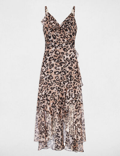 Vestido ajustado estampado multicolor mujer
