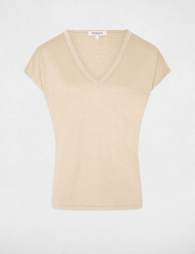 Camiseta de manga corta arena mujer