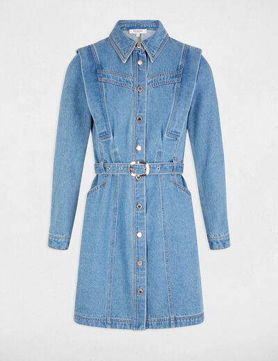 Vestido ajustado vaquero denim stone mujer
