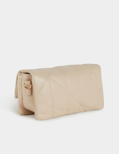 Bolso cartera de mano marfil mujer