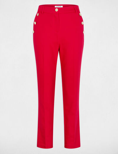 Pantal&oacute;n cigarette rojo mujer