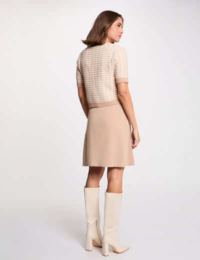 Vestido de punto efecto 2 en 1 topo mujer