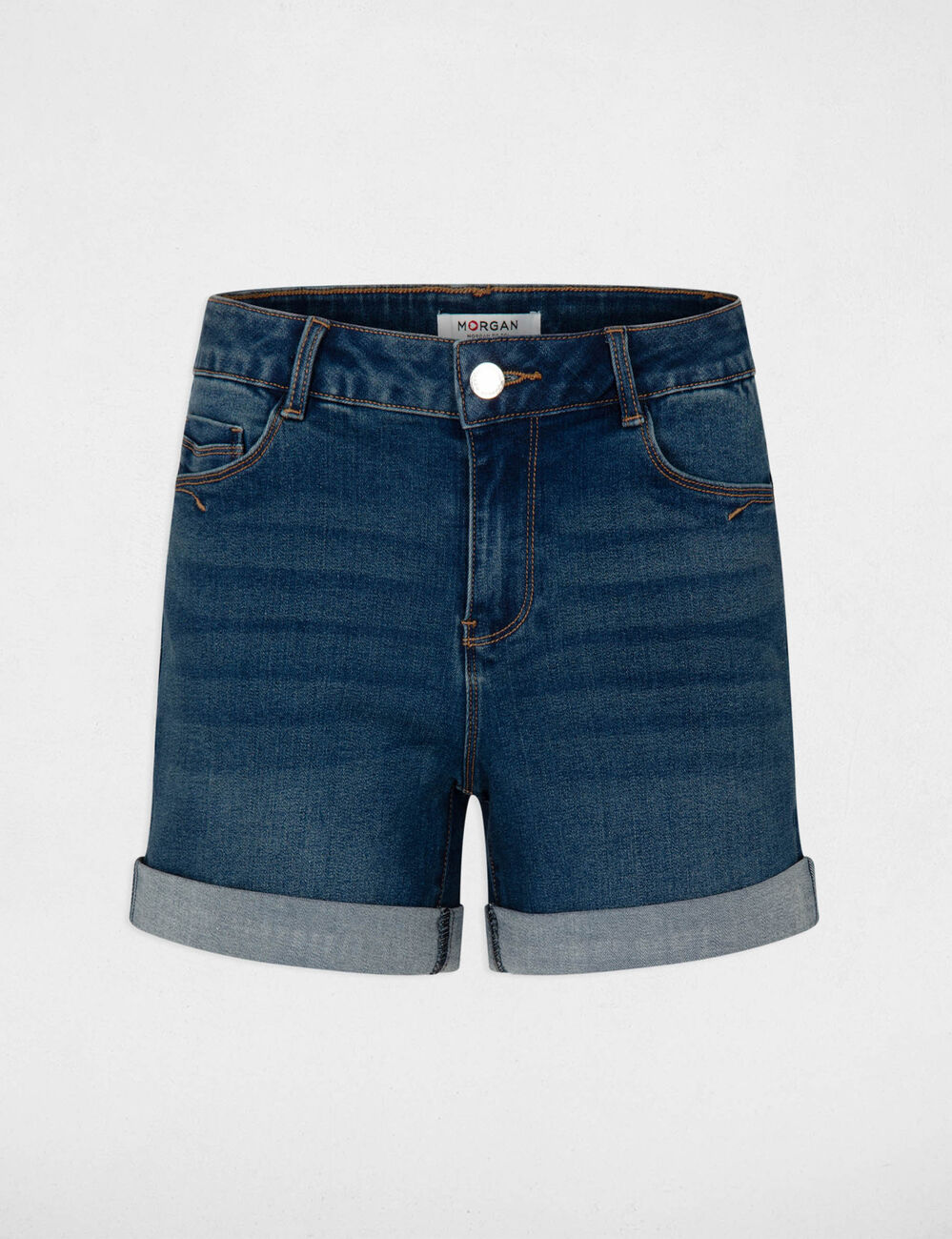 Short vaquero recto denim stone mujer