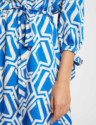 Vestido corto estampado multico mujer